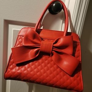 Red bow handbag